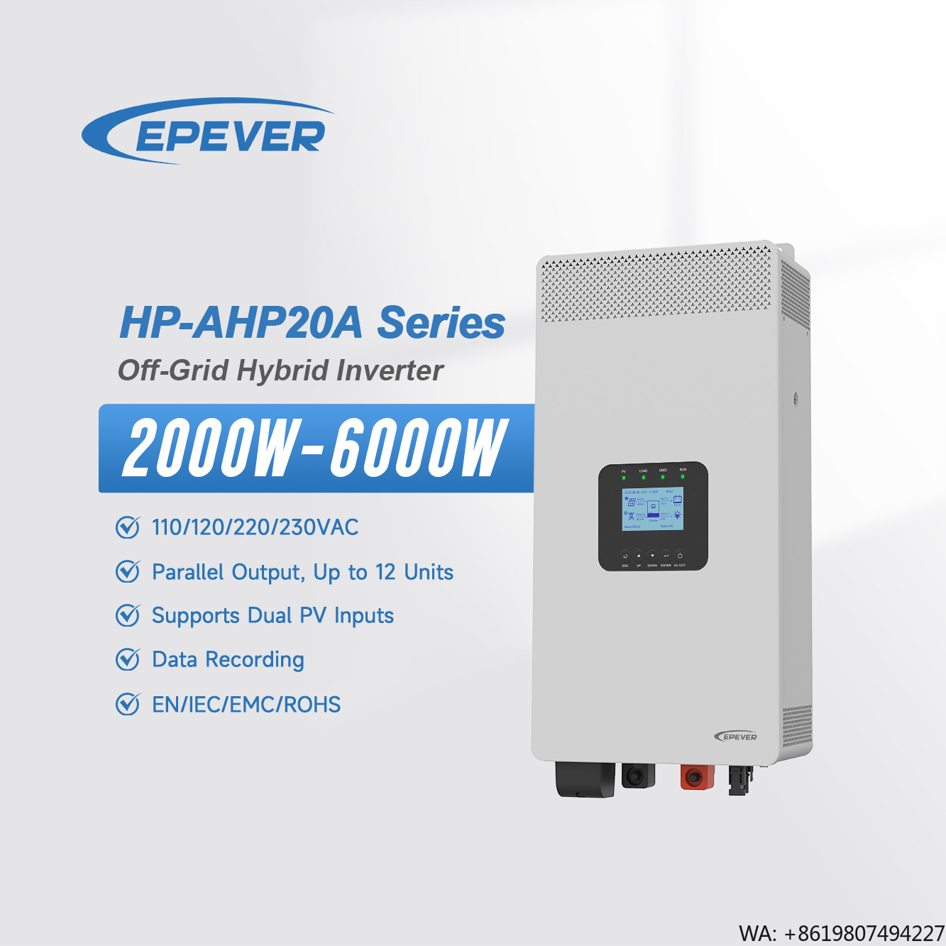 Hybrid Solar Inverter 5.5Kw Mppt 48V - Inverter Ibrido Solare MPPT Epever da