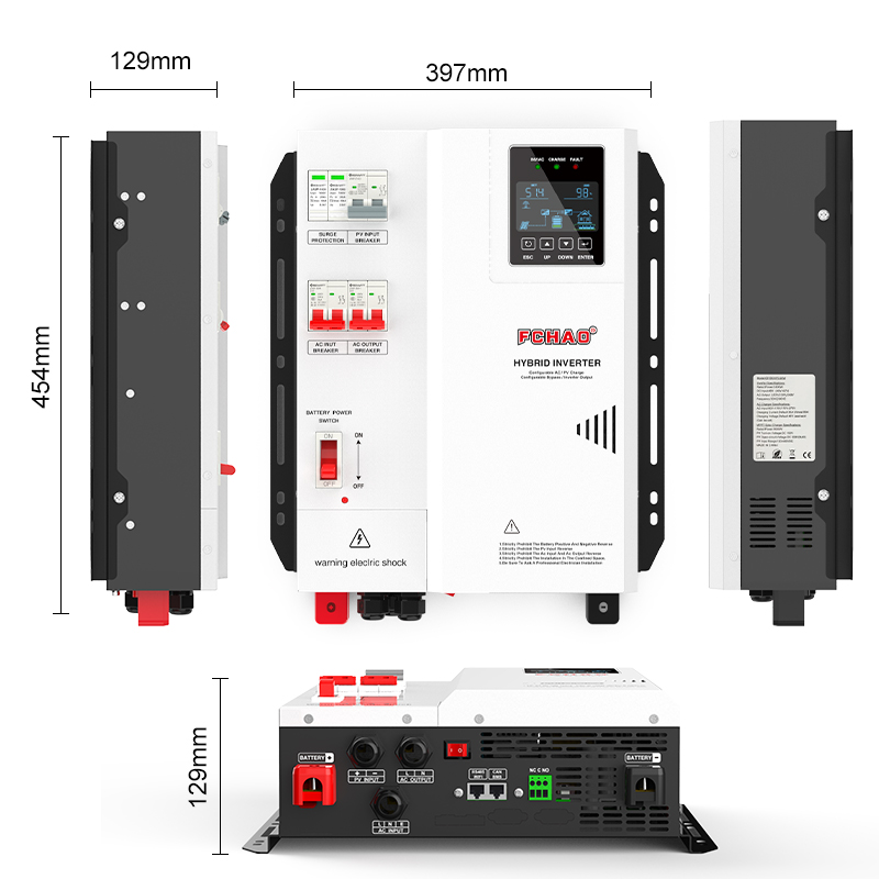 Inverter Ibrido Solare Fchao 3 - Hybrid Solar Inverter 5.5Kw Mppt 48V recensione e prezzo