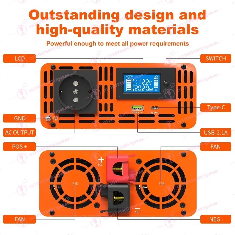 Picco 4000W 12v 24V 48v Dc A A - Power Inverter 12V 220V 4000W Continuous recensione e prezzo