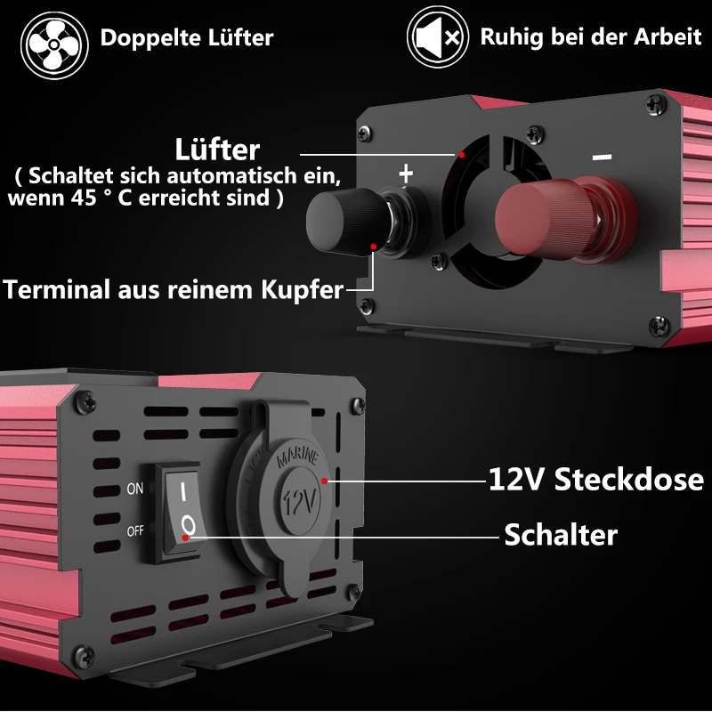 Inverter da 12V a 220V, potenz - Power Inverter 12V 220V 4000W Continuous recensione e prezzo