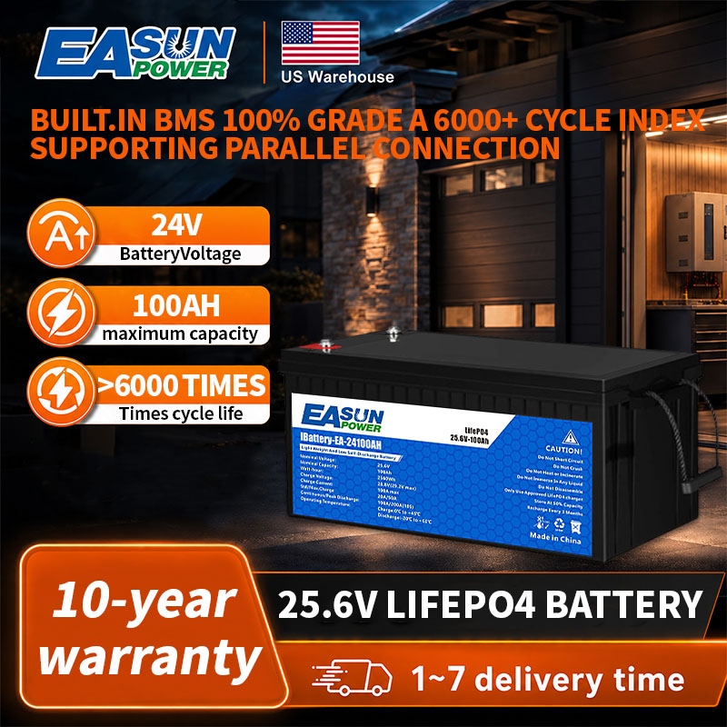 Batteria EASUN POWER 24V LiFeP - Grid Tie Inverter Limiter 2000W recensione e prezzo